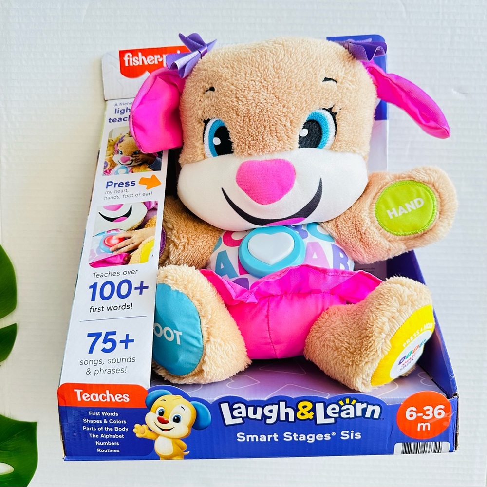 Fisher-Price Laugh & Learn Smart Stages Puppy Plush Learning Toy for Baby Infant - Picture 6 of 9
